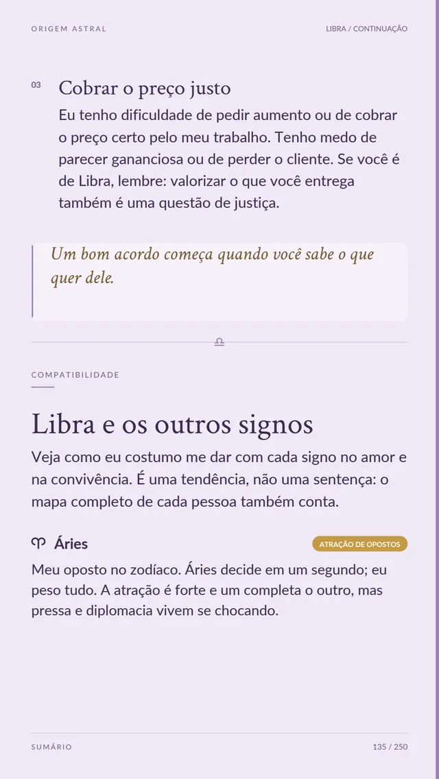 Versão para celular: compatibilidade de Libra