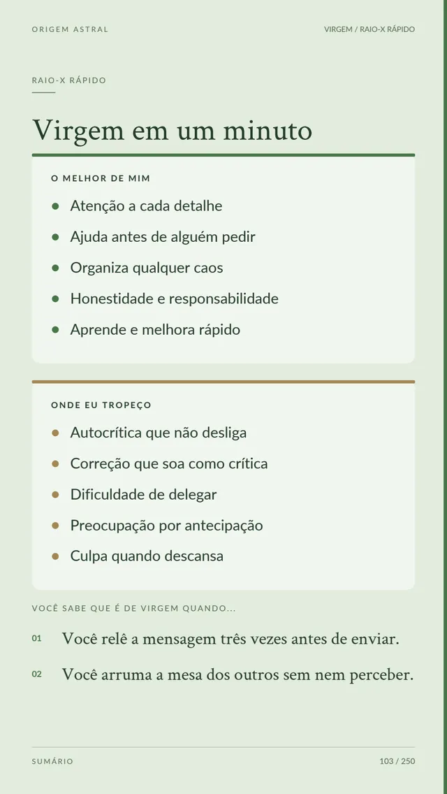 Versão para celular: Raio-X de Virgem